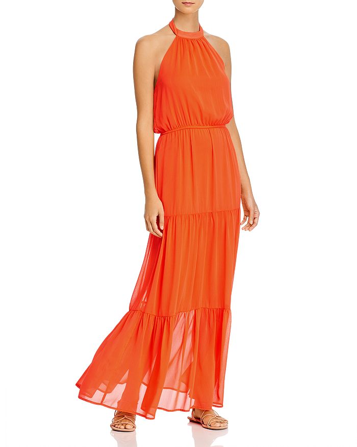 Aqua Halter Maxi Dress - 100% Exclusive In Orange
