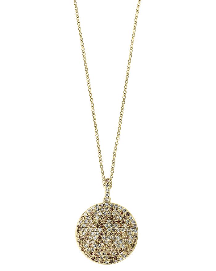 Bloomingdale's Espresso Diamond Pendant Necklace In 14k Yellow Gold - 100% Exclusive