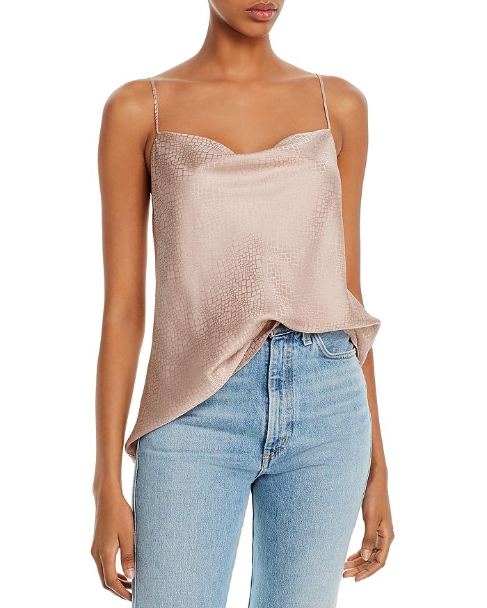 ATM ANTHONY THOMAS MELILLO SILK COWL NECK CAMISOLE TOP,AW5156-CAF