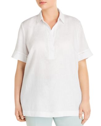 Lafayette 148 new york discount knife pleat linen blouse