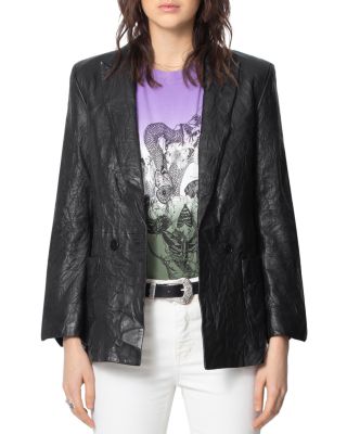 Zadig & Voltaire - Wrinkled-Leather Jacket