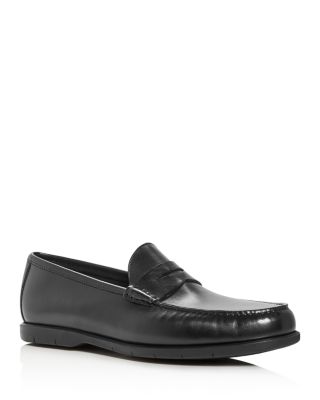 Johnson Leather Apron-Toe Penny Loafers 