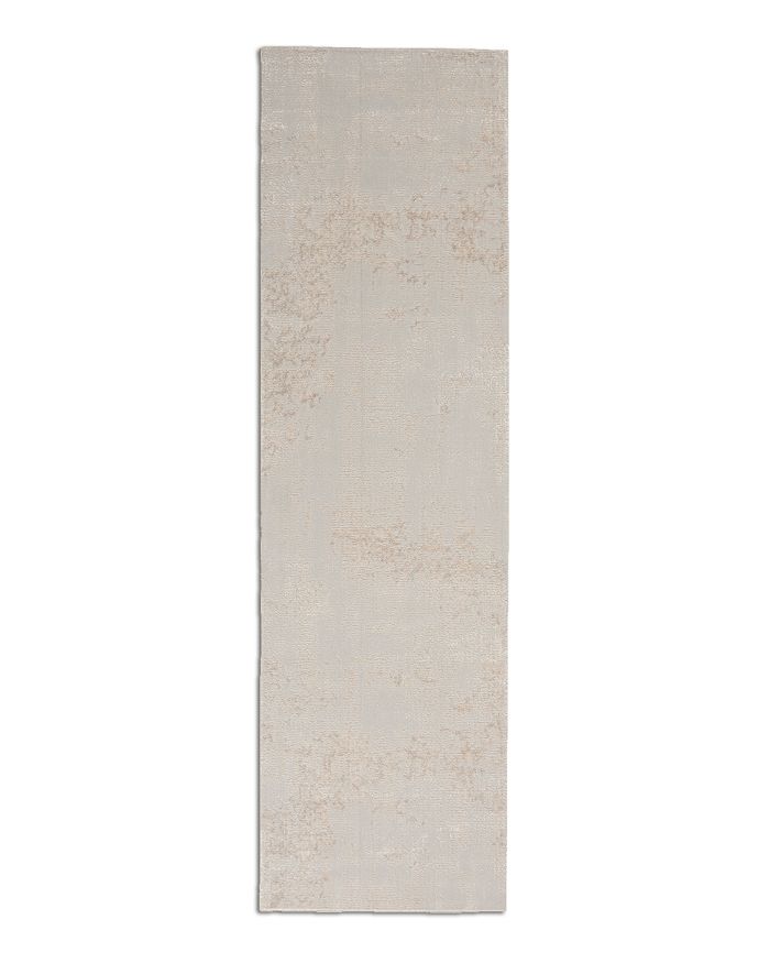 Nourison Silky Textures Sly01 Runner Area Rug, 2'2 X 7'6 In Ivory/gray