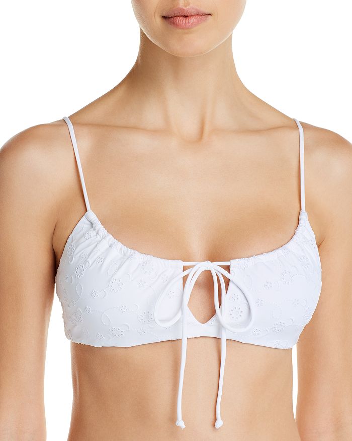 Bondeye Bond-eye Thread To It Crop Bikini Top In Little White Lies