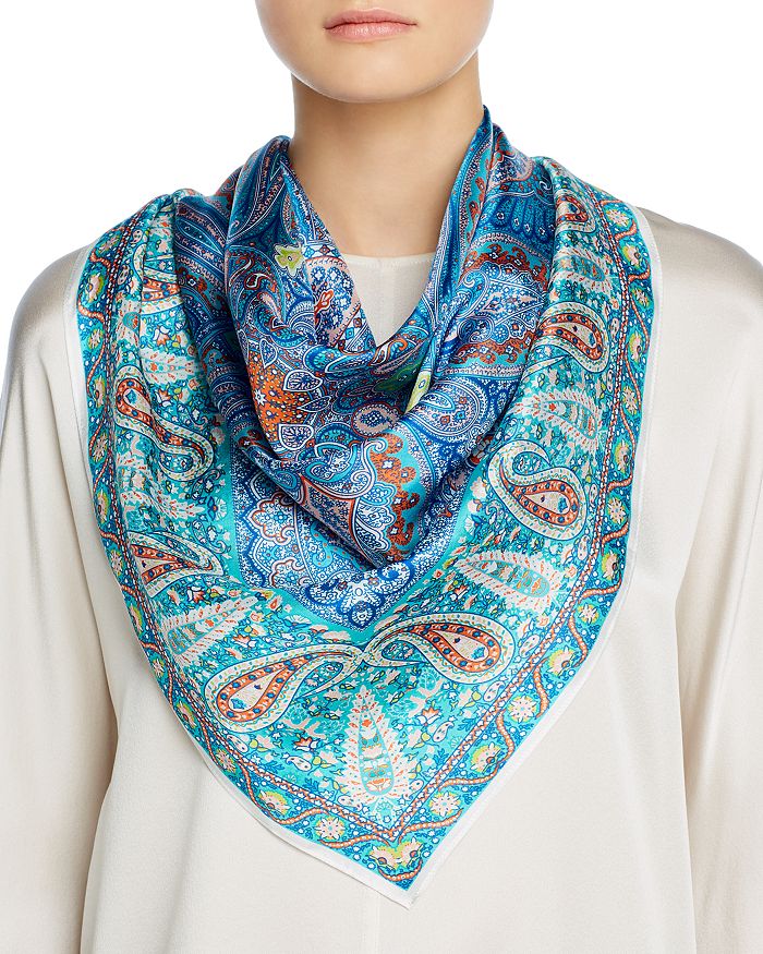 Echo Classic Paisley Square Scarf - 100% Exclusive In White