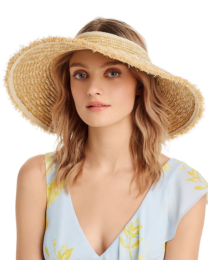 Shop Hat Attack Shore Straw Visor In Natural