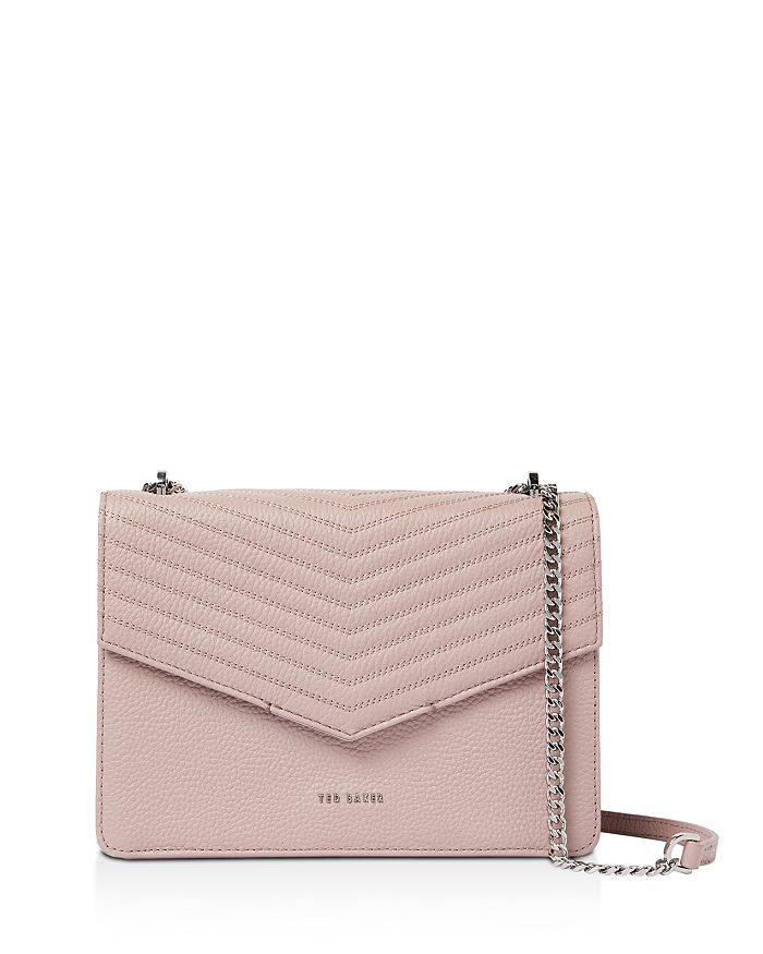 Ted Baker Beckeey Quilted Envelope Crossbody In Dusky Pink