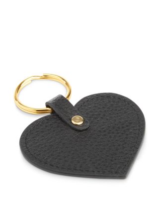 Leather Heart Keychain Charm