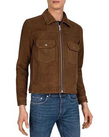 The Kooples Suede Leather Jacket | Bloomingdale's
