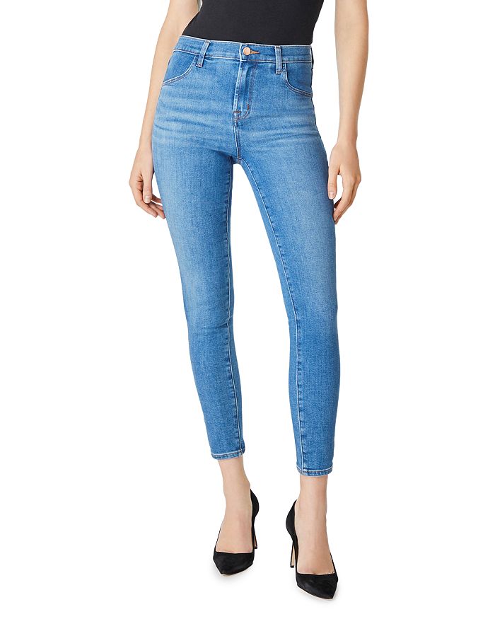J Brand - Alana High-Rise Ankle Skinny Jeans in Cerulean