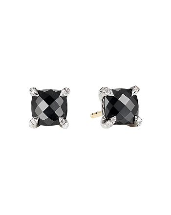 David Yurman - Ch&acirc;telaine&reg; Stud Earrings with Black Onyx and Diamonds
