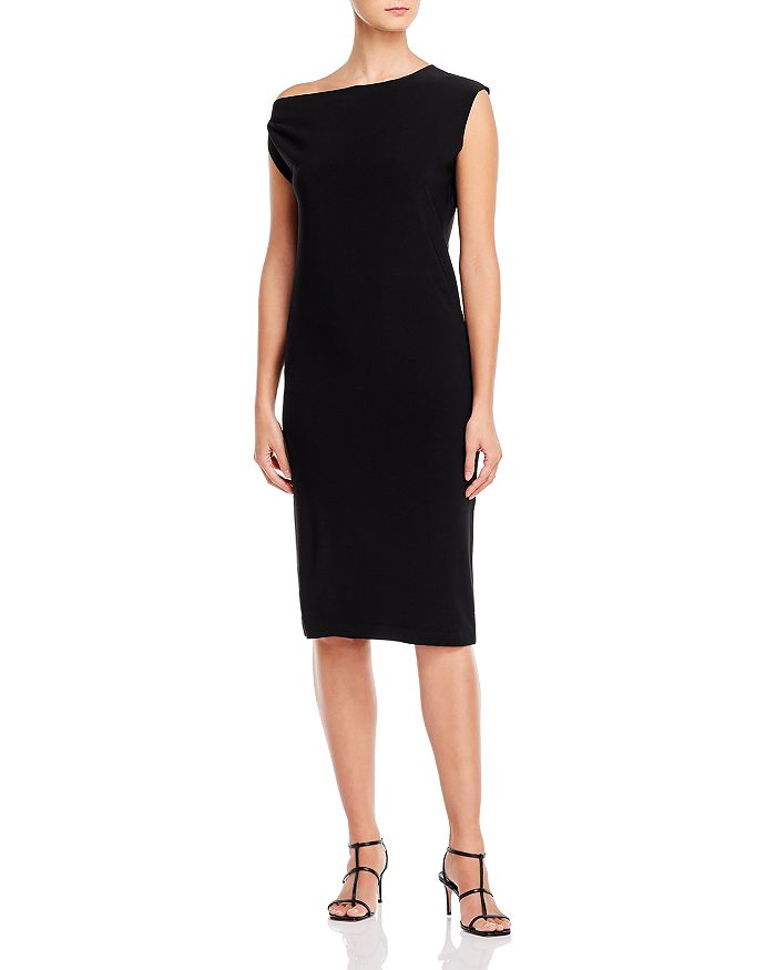 Norma Kamali Drop Shoulder Sleeveless Dress In Black | ModeSens