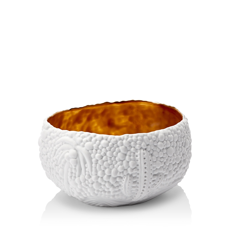 L'objet X Haas Brothers White And Gold Mojave Porcelain Bowl In White/gold