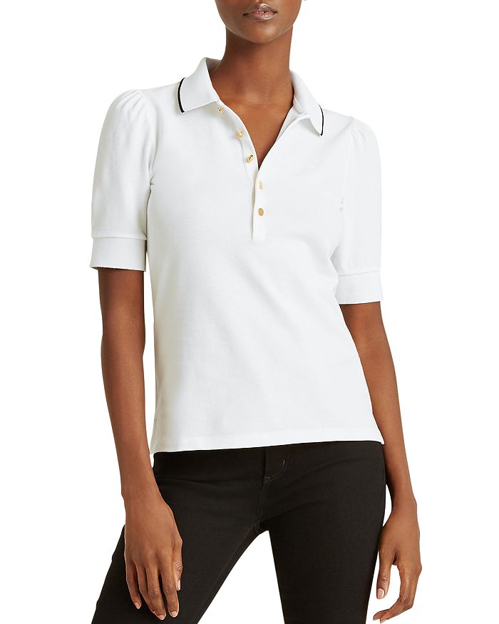 Ralph Lauren Puff-Sleeve Polo Shirt | Bloomingdale's