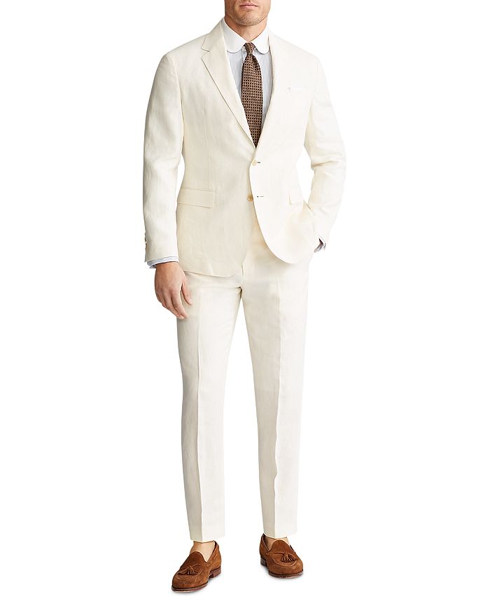Shop Polo Ralph Lauren Linen Polo Slim Fit Sportcoat In Light Cream