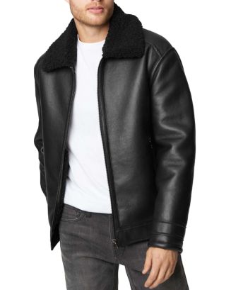 BLANKNYC Faux Leather Sherpa Jacket | Bloomingdale's