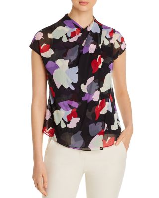 Emporio Armani - Draped Floral Print Blouse