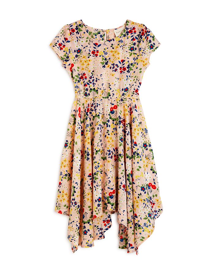Hayden Los Angeles Girls' Floral Print Asymmetrical Fit-and-Flare Dress ...