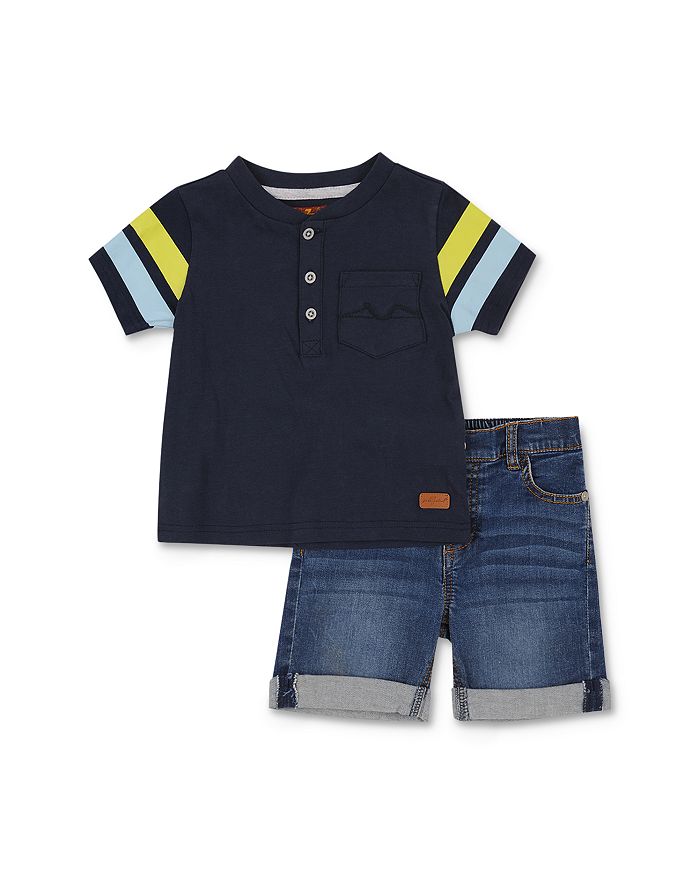 7 For All Mankind 7 For All Man Kind Boys Henley Tee Denim