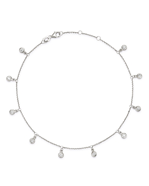 Bloomingdale's Diamond Bezel Droplet Ankle Bracelet in 14K White Gold, 0.50 ct. t.w. - 100% Exclusiv