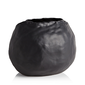 Global Views Petale Large Matte Vase In Black