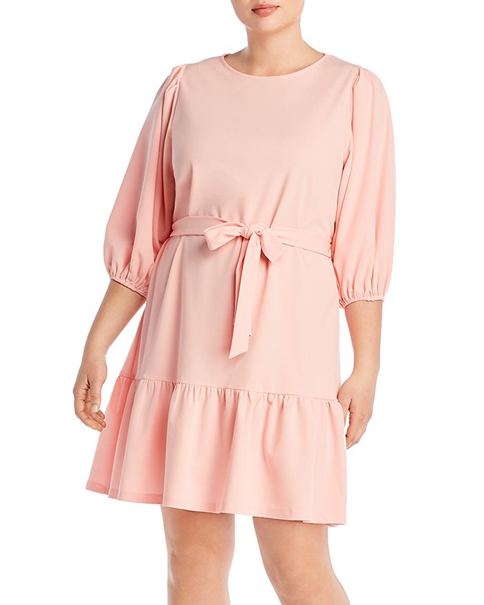 Aqua Curve Puff-sleeve Dress - 100% Exclusive In Light Pink