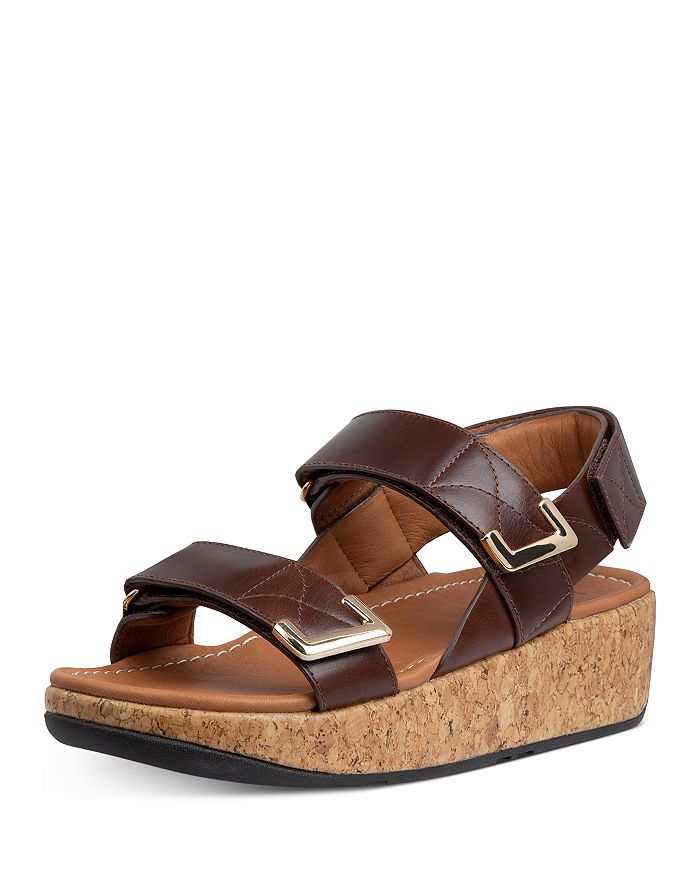 FITFLOP FITFLOP WOMEN'S REMI SLINGBACK WEDGE SANDALS,BL5