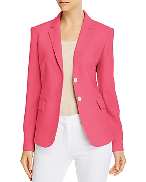 Theory Carissa Wool-blend Blazer In Watermelon