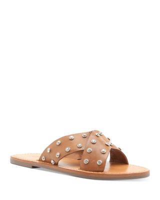 embellished slip on sandals