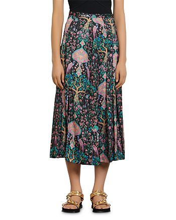 Sandro Ivane Floral Print Midi Skirt | Bloomingdale's