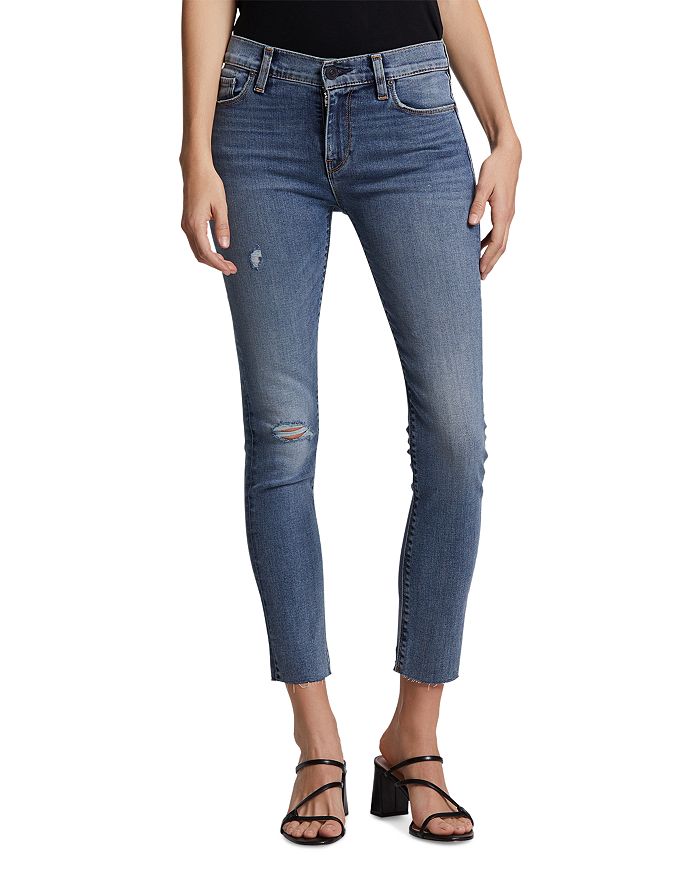 Hudson Nico Mid-Rise Ripped Skinny Jeans in Unregulated | Bloomingdale's