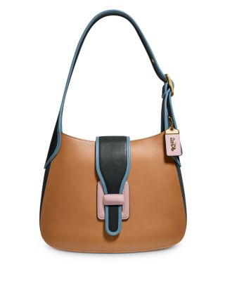 COACH Color Block Leather Courier Medium Hobo Shoulder Bag Bloomingdale s