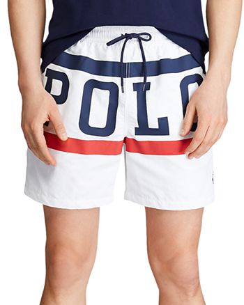 Polo Ralph Lauren Traveler Nylon Logo Print Swim Trunks | Bloomingdale's