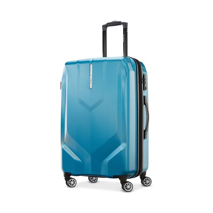 Samsonite Opto Pc Dlx Medium Expandable Spinner Suitcase In Deep Turquoise
