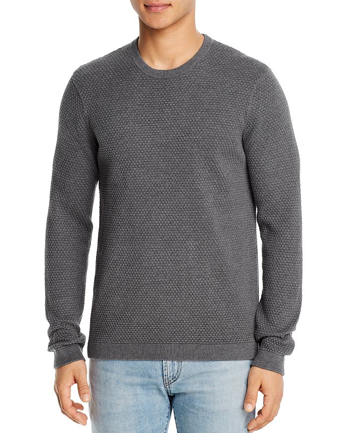 Theory Udeval Breach Regular Fit Crewneck Sweater In Gray Heather