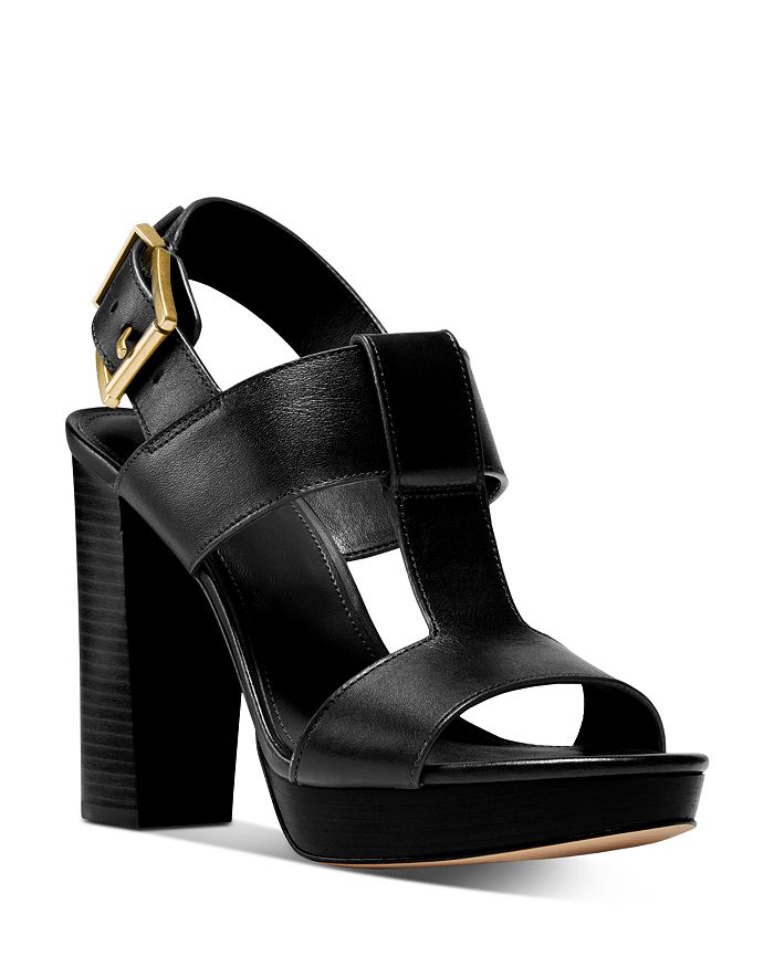 MICHAEL Michael Kors Women's Becker T Strap High Heel Sandals |  Bloomingdale's