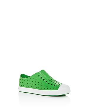 Native Unisex Jefferson Waterproof Slip On Sneakers - Toddler, Little Kid In Grasshopper Green/shell White