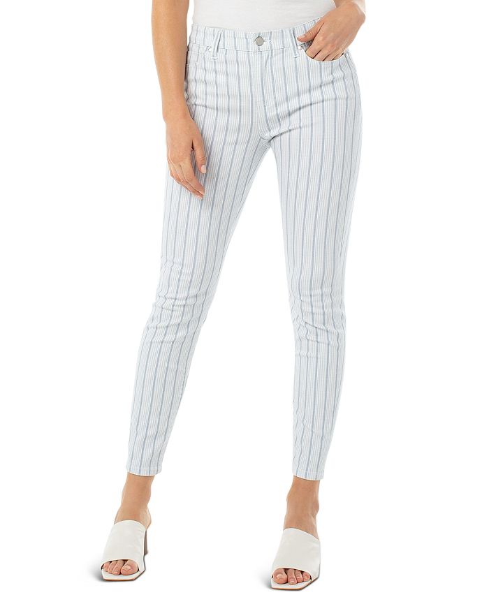 LIVERPOOL LOS ANGELES ABBY STRIPED SKINNY JEANS,LM7185QHP17