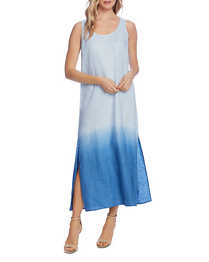 VINCE CAMUTO LINEN DIP-DYED DRESS,9020925