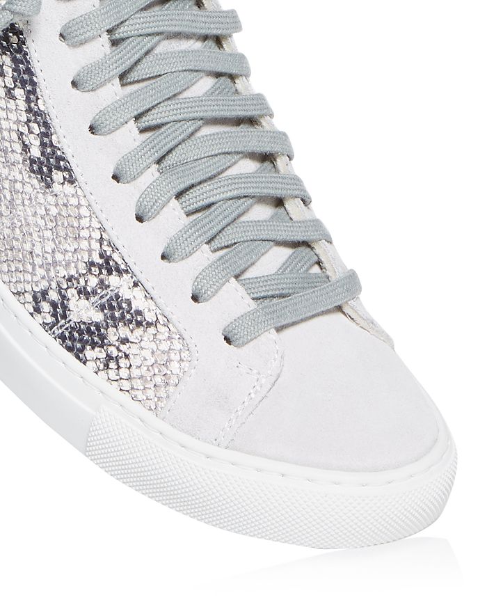 p448 metallic high top sneaker