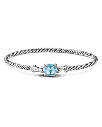David Yurman - Chatelaine&reg; Bracelet with Blue Topaz and Diamonds