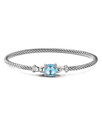 David Yurman Chatelaine® Bracelet with Blue Topaz and Diamonds ...