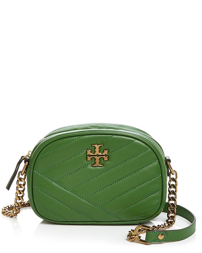 Tory Burch Kira Small Quilted Leather Camera Crossbody In Shrub
