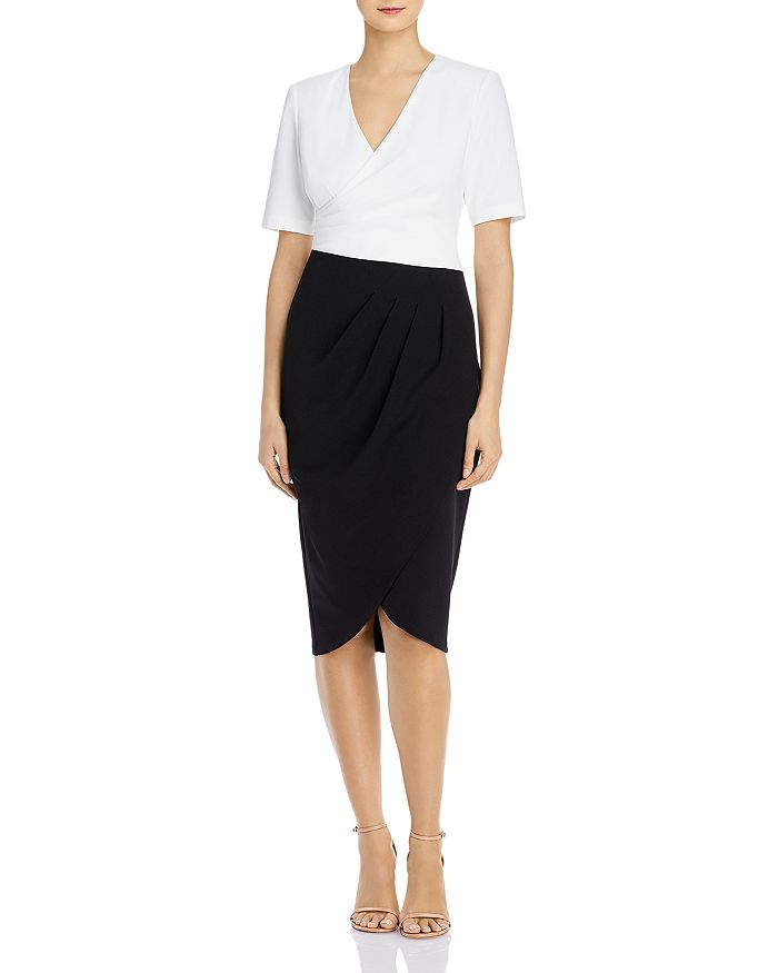 Adrianna Papell Color-Blocked Sheath Dress | Bloomingdale's