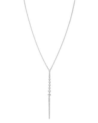 Bloomingdale's Diamond Linear Lariat Necklace in 14K White Gold, 0.45 ...
