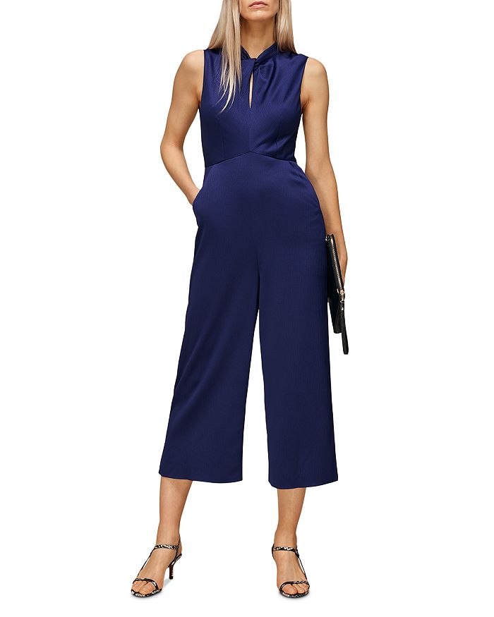 Whistles Cropped Satin Jumpsuit | Bloomingdale's