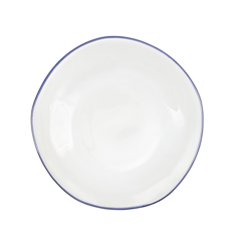 Vietri Aurora Edge Salad Plate In White