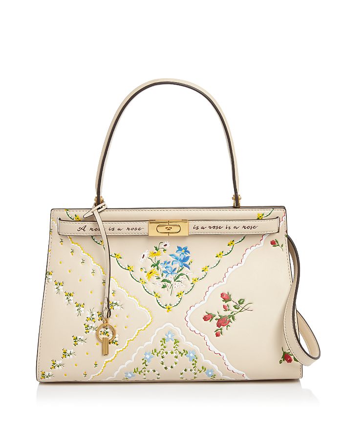 Tory Burch Lee Radziwill Small Tooled Leather Satchel | Bloomingdale's
