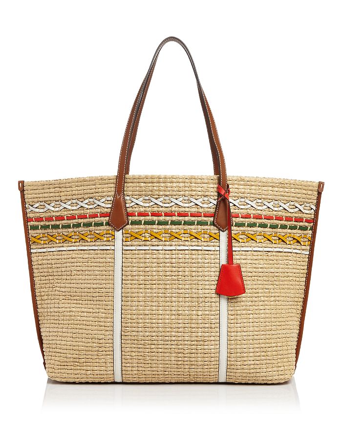 Tory burch perry cheap straw tote