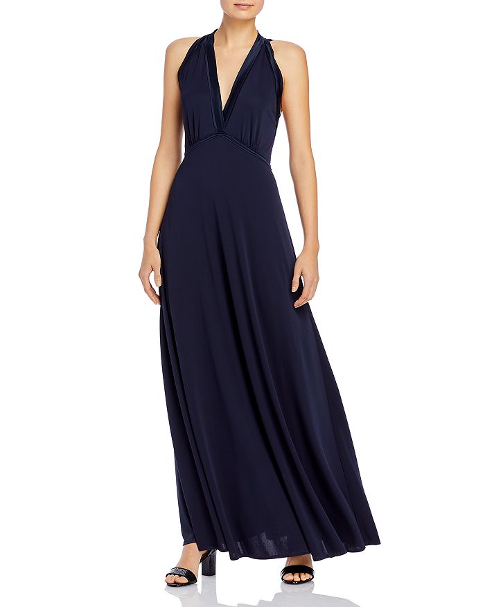 Elie Tahari Everly Satin Trim Maxi Dress Bloomingdale's